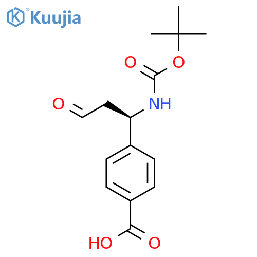 4-(1R)-1-{(tert-butoxy)carbonylamino}-3-oxopropylbenzoic acid structure