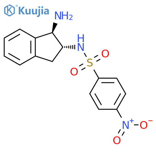 N-[(1R,2R)-1-amino-2,3-dihydro-1H-inden-2-yl]-4-nitrobenzene-1-sulfonamide structure