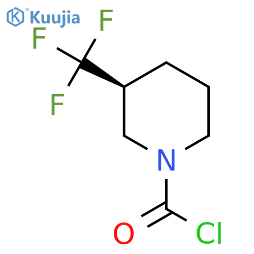 (3S)-3-(trifluoromethyl)piperidine-1-carbonyl chloride structure