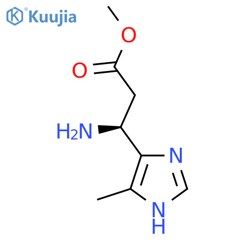 methyl (3S)-3-amino-3-(4-methyl-1H-imidazol-5-yl)propanoate structure