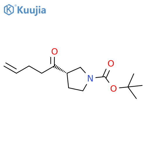 1-Pyrrolidinecarboxylic acid, 3-(1-oxo-4-penten-1-yl)-, 1,1-dimethylethyl ester, (3S)- structure