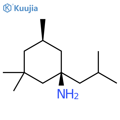 Cyclohexanamine, 3,3,5-trimethyl-1-(2-methylpropyl)-, (1R,5R)- structure