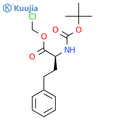 Chloromethyl (2S)-2-{[(tert-butoxy)carbonyl]amino}-4-phenylbutanoate structure
