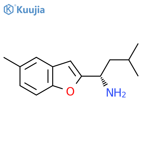 (1S)-3-methyl-1-(5-methyl-1-benzofuran-2-yl)butan-1-amine structure