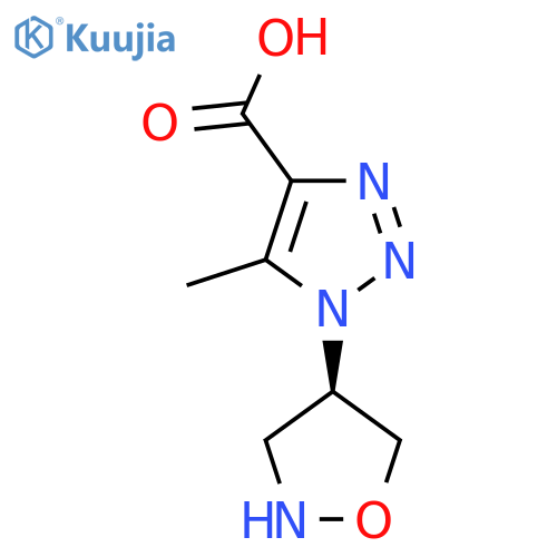 5-methyl-1-[(4R)-1,2-oxazolidin-4-yl]-1H-1,2,3-triazole-4-carboxylic acid structure