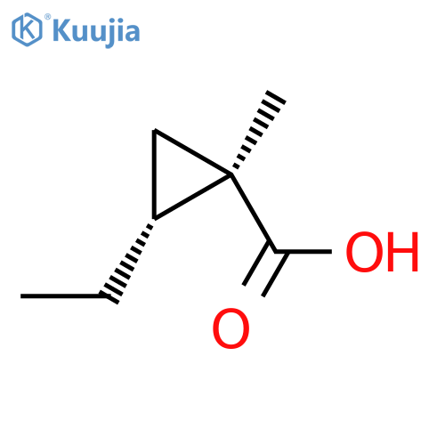 (1R,2R)-2-ethyl-1-methylcyclopropane-1-carboxylic acid structure