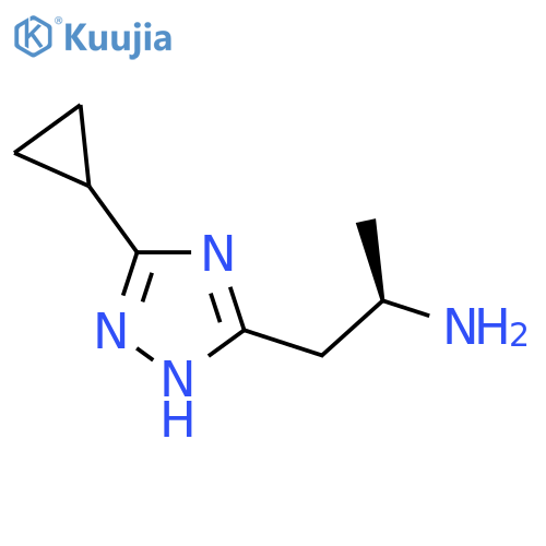 1H-1,2,4-Triazole-3-ethanamine, 5-cyclopropyl-α-methyl-, (αR)- structure