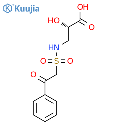 (2S)-2-hydroxy-3-(2-oxo-2-phenylethanesulfonamido)propanoic acid structure
