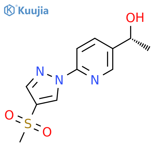 (1R)-1-6-(4-methanesulfonyl-1H-pyrazol-1-yl)pyridin-3-ylethan-1-ol structure
