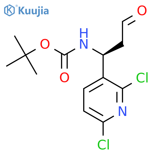 tert-butyl N-(1S)-1-(2,6-dichloropyridin-3-yl)-3-oxopropylcarbamate structure