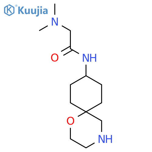 2-(dimethylamino)-N-(6r,9r)-1-oxa-4-azaspiro5.5undecan-9-ylacetamide structure