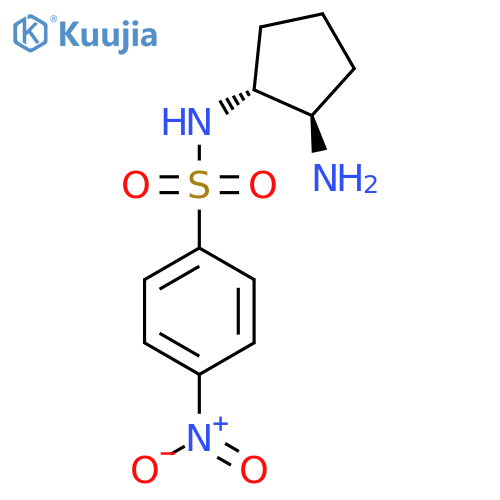 N-(1R,2R)-2-aminocyclopentyl-4-nitrobenzene-1-sulfonamide structure