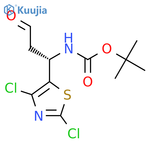 tert-butyl N-(1S)-1-(dichloro-1,3-thiazol-5-yl)-3-oxopropylcarbamate structure