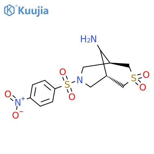 (1R,5S,9r)-9-amino-7-(4-nitrobenzenesulfonyl)-3lambda6-thia-7-azabicyclo[3.3.1]nonane-3,3-dione structure