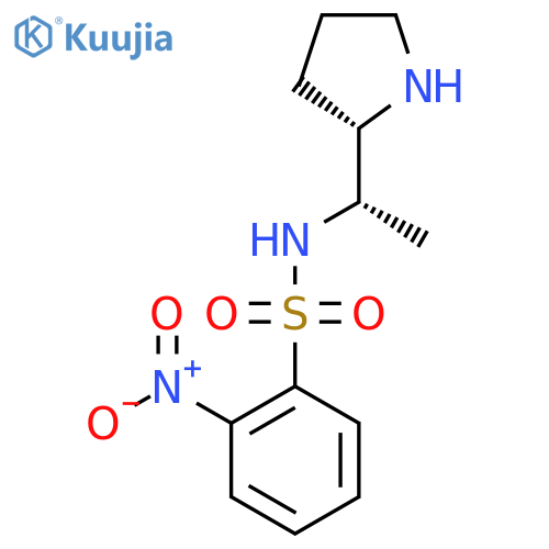 2-nitro-N-(1S)-1-(2S)-pyrrolidin-2-ylethylbenzene-1-sulfonamide structure