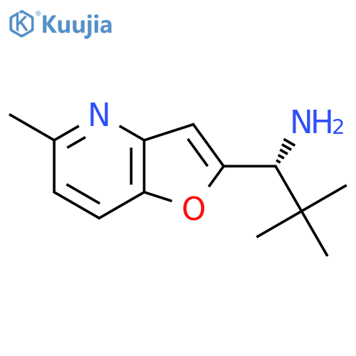 (1R)-2,2-dimethyl-1-{5-methylfuro[3,2-b]pyridin-2-yl}propan-1-amine structure