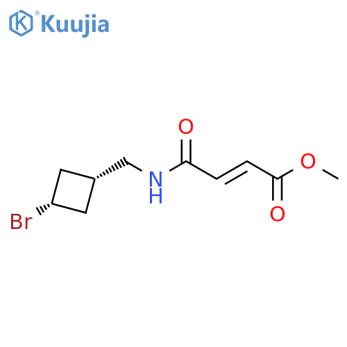 2-Butenoic acid, 4-[[(cis-3-bromocyclobutyl)methyl]amino]-4-oxo-, methyl ester, (2E)- structure