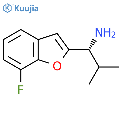 (1R)-1-(7-fluoro-1-benzofuran-2-yl)-2-methylpropan-1-amine structure