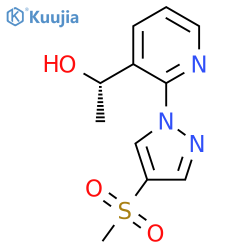 (1S)-1-2-(4-methanesulfonyl-1H-pyrazol-1-yl)pyridin-3-ylethan-1-ol structure