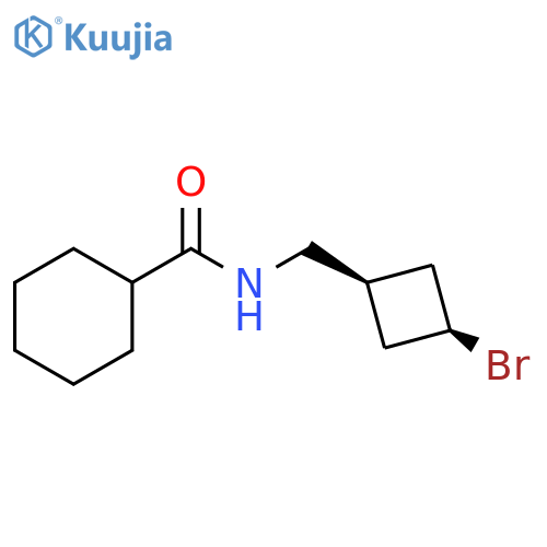 Cyclohexanecarboxamide, N-[(cis-3-bromocyclobutyl)methyl]- structure