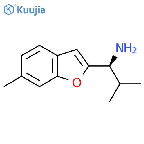 (1S)-2-methyl-1-(6-methyl-1-benzofuran-2-yl)propan-1-amine structure