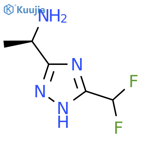 (1R)-1-[5-(difluoromethyl)-1H-1,2,4-triazol-3-yl]ethanamine structure
