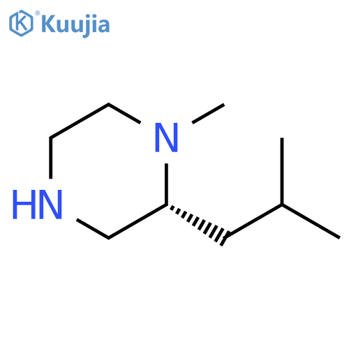 Piperazine, 1-methyl-2-(2-methylpropyl)-, (2R)- structure