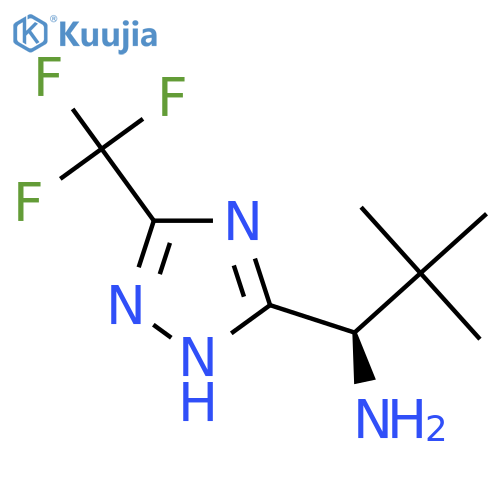 1H-1,2,4-Triazole-3-methanamine, α-(1,1-dimethylethyl)-5-(trifluoromethyl)-, (αR)- structure