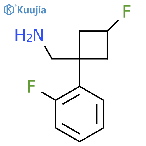 (1r,3r)-3-fluoro-1-(2-fluorophenyl)cyclobutylmethanamine structure