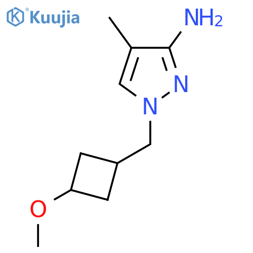 4-methyl-1-{(1s,3s)-3-methoxycyclobutylmethyl}-1H-pyrazol-3-amine structure