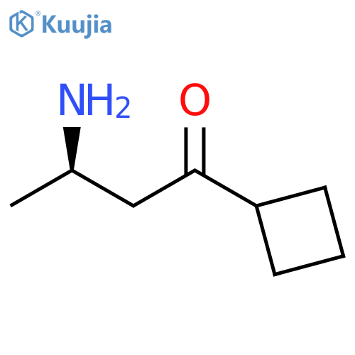 1-Butanone, 3-amino-1-cyclobutyl-, (3R)- structure