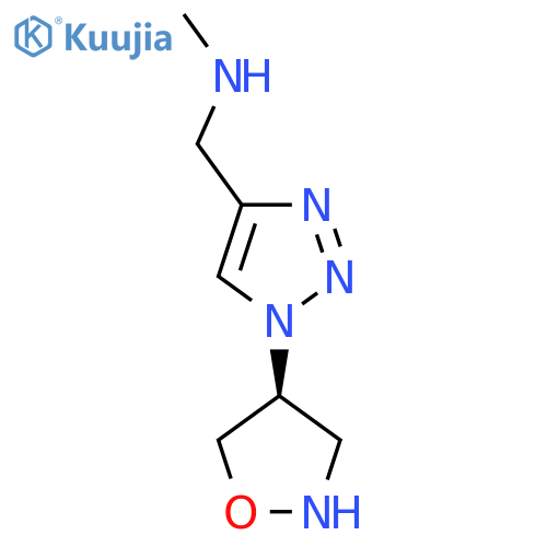 1H-1,2,3-Triazole-4-methanamine, 1-(4S)-4-isoxazolidinyl-N-methyl- structure