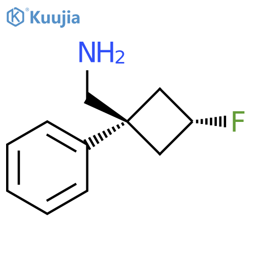 Rac[(1r,3r)-3-fluoro-1-phenylcyclobutyl]methanamine, cis structure