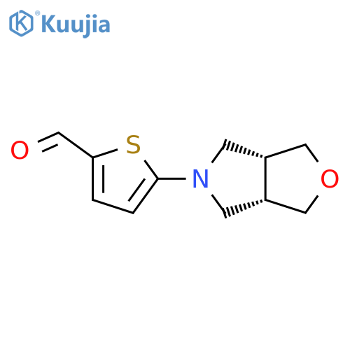 5-[(3aR,6aS)-hexahydro-1H-furo[3,4-c]pyrrol-5-yl]thiophene-2-carbaldehyde structure