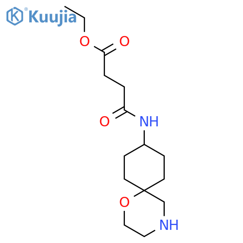 Ethyl 3-{[(6r)-1-oxa-4-azaspiro[5.5]undecan-9-yl]carbamoyl}propanoate structure