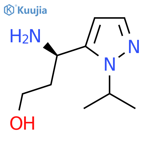 (3R)-3-amino-3-1-(propan-2-yl)-1H-pyrazol-5-ylpropan-1-ol structure