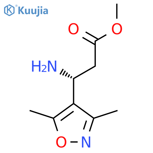 methyl (3R)-3-amino-3-(dimethyl-1,2-oxazol-4-yl)propanoate structure