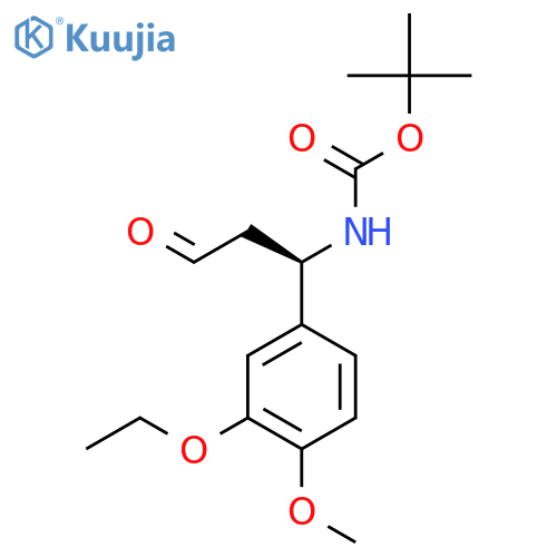 tert-butyl N-(1R)-1-(3-ethoxy-4-methoxyphenyl)-3-oxopropylcarbamate structure