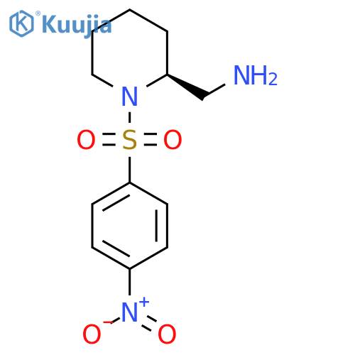 (2S)-1-(4-nitrobenzenesulfonyl)piperidin-2-ylmethanamine structure