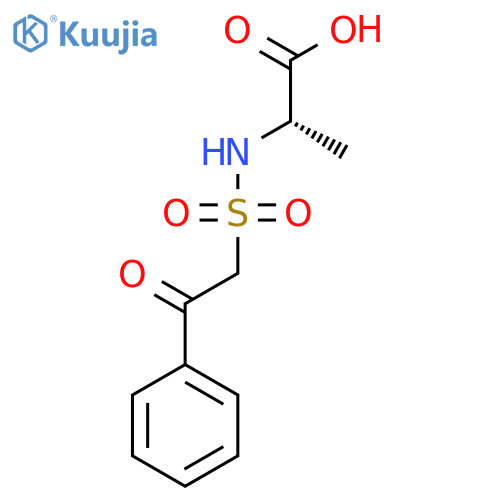 (2S)-2-(2-oxo-2-phenylethanesulfonamido)propanoic acid structure