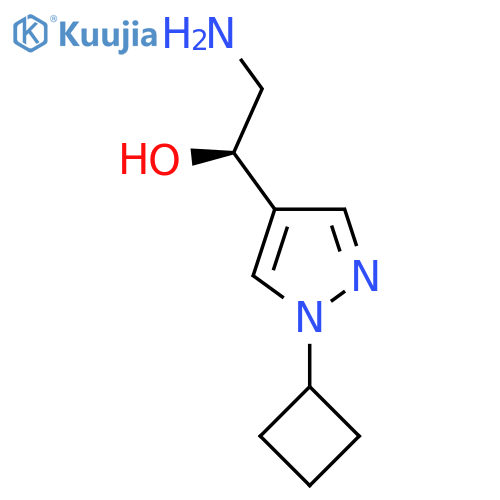 (1R)-2-amino-1-(1-cyclobutyl-1H-pyrazol-4-yl)ethan-1-ol structure