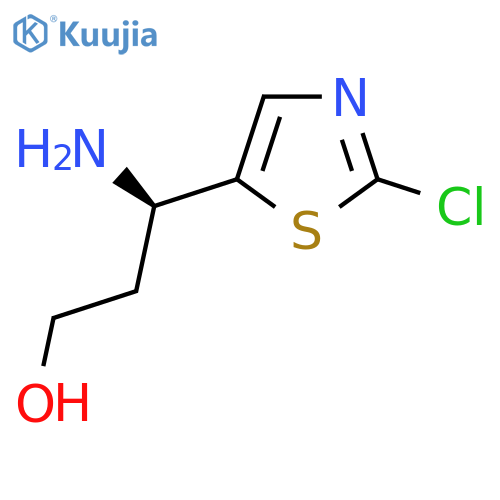 (3R)-3-amino-3-(2-chloro-1,3-thiazol-5-yl)propan-1-ol structure