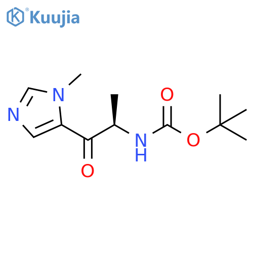 Carbamic acid, N-[(1R)-1-methyl-2-(1-methyl-1H-imidazol-5-yl)-2-oxoethyl]-, 1,1-dimethylethyl ester structure