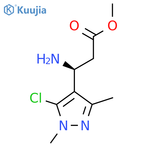 methyl (3S)-3-amino-3-(5-chloro-1,3-dimethyl-1H-pyrazol-4-yl)propanoate structure
