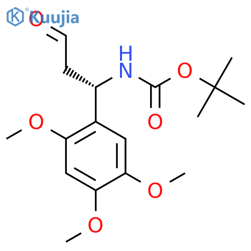 tert-butyl N-(1S)-3-oxo-1-(2,4,5-trimethoxyphenyl)propylcarbamate structure