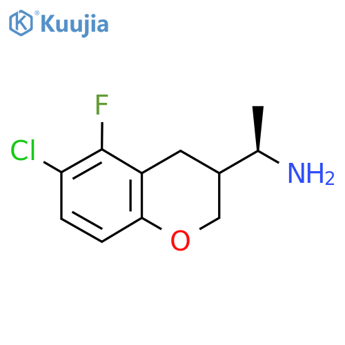 (1R)-1-(6-chloro-5-fluoro-3,4-dihydro-2H-1-benzopyran-3-yl)ethan-1-amine structure