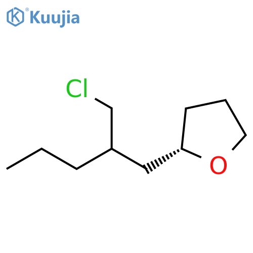 Furan, 2-[2-(chloromethyl)pentyl]tetrahydro-, (2S)- structure