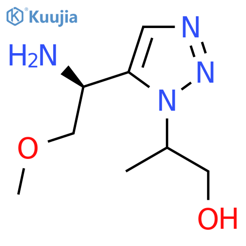 2-{5-[(1S)-1-amino-2-methoxyethyl]-1H-1,2,3-triazol-1-yl}propan-1-ol structure
