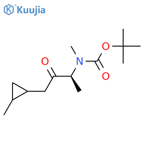 tert-butyl N-methyl-N-[(2S)-4-(2-methylcyclopropyl)-3-oxobutan-2-yl]carbamate structure