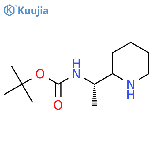 tert-butyl N-(1S)-1-(piperidin-2-yl)ethylcarbamate structure